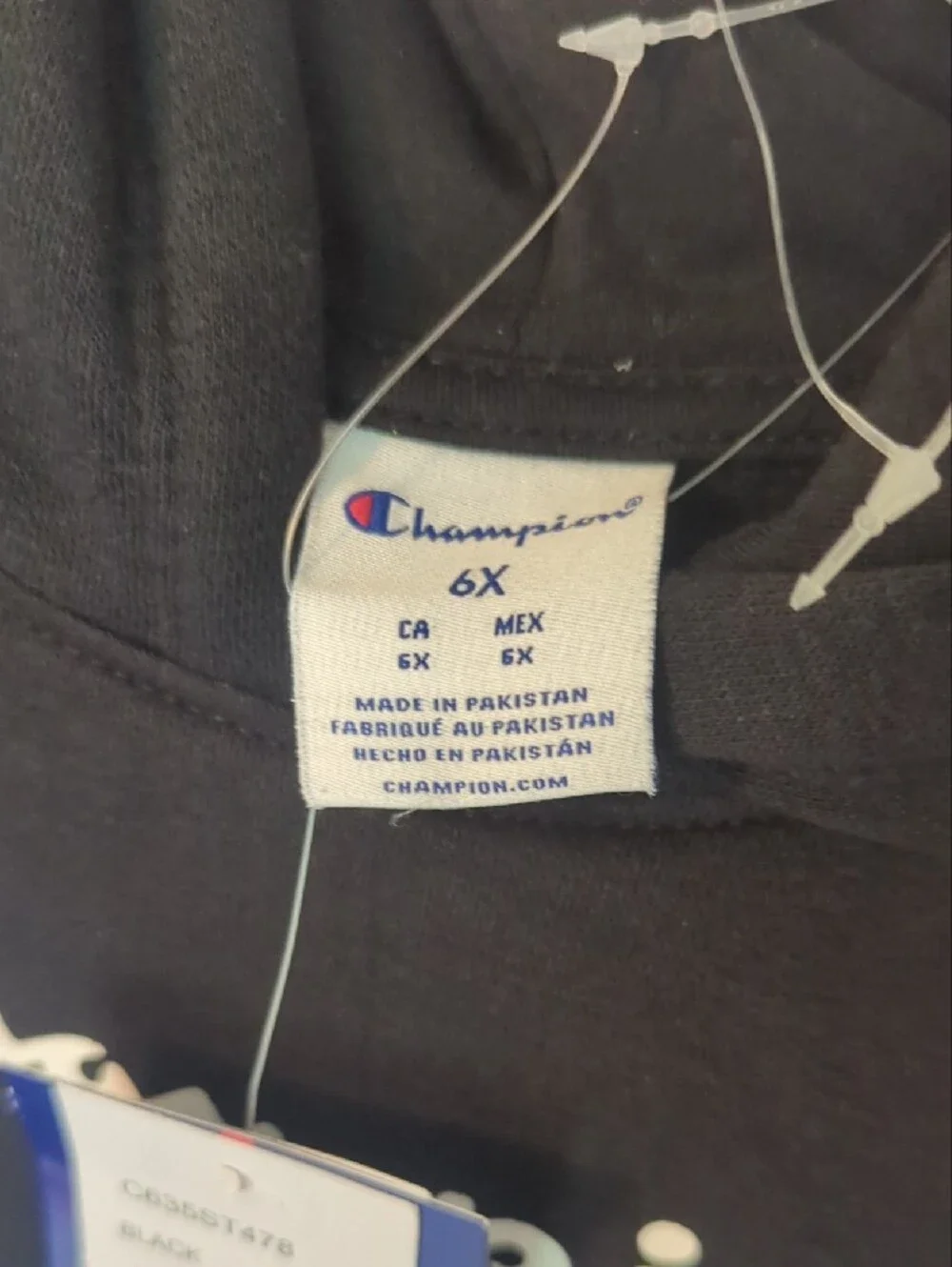Champion Kids Black Hoodie and Jogger Set with Logo